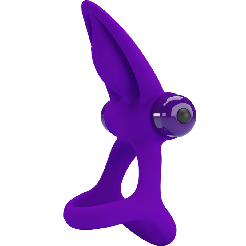 PRETTY LOVE - ANELLO VIBRATORE 10 VIBRAZIONI IN SILICONE VIOLETTO – Imbracature a vibrazione – foto 2