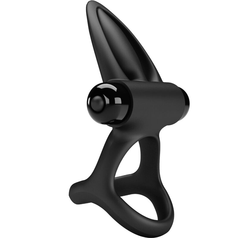 PRETTY LOVE - ANELLO VIBRANTE 10 VIBRAZIONI IN SILICONE NERO – Imbracature a vibrazione – foto 3