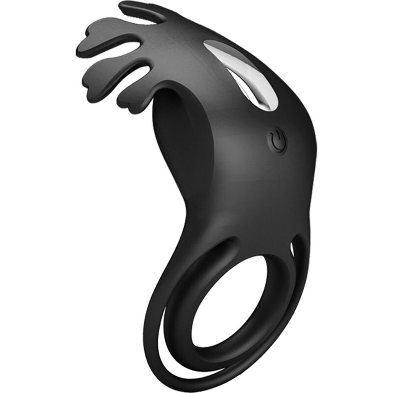 PRETTY LOVE - ANELLO VIBRATORE RUBEN 7 VIBRAZIONI IN SILICONE NERO – Imbracature a vibrazione – foto 3