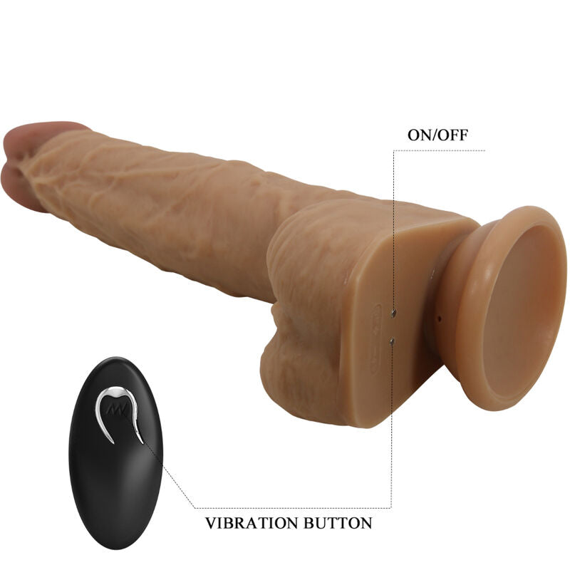 PRETTY LOVE - DILDO IN SILICONE JONATHAN 3 VIBRAZIONI + 3 MISURE DI INSERIMENTO TELECOMANDO 21 CM – Telecomando – foto 4