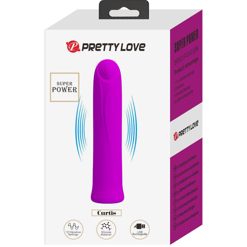 PRETTY LOVE - VIBRATORE CURTIS MINI SUPER POWER 12 VIBRAZIONI IN SILICONE VIOLETTO – Mini vibratori – foto 7