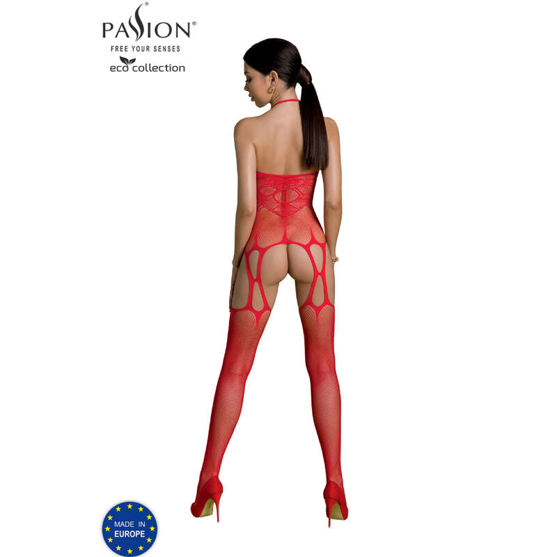 PASSION - COLLEZIONE ECO BODYSTOCKING ECO BS002 ROSSO – Bodystocking – foto 2