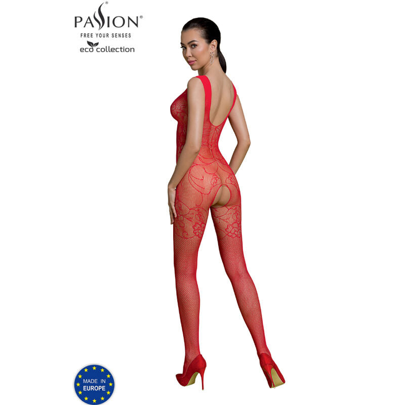 PASSION - COLLEZIONE ECO BODYSTOCKING ECO BS012 ROSSO – Bodystocking – foto 2
