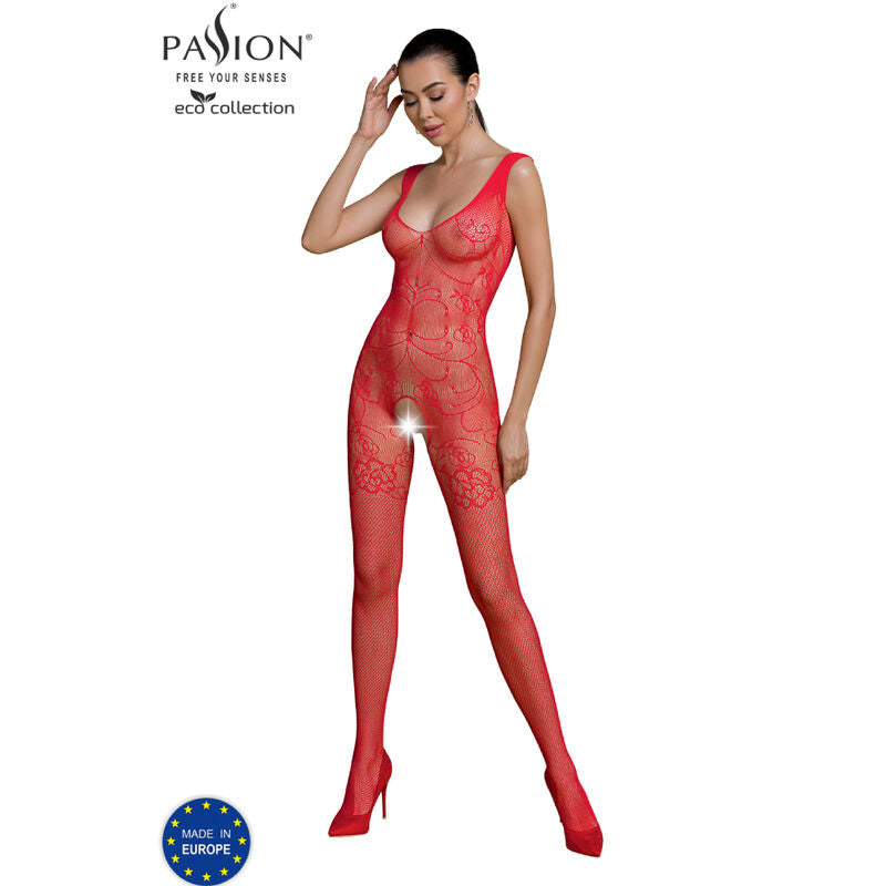 PASSION - COLLEZIONE ECO BODYSTOCKING ECO BS012 ROSSO – Bodystocking