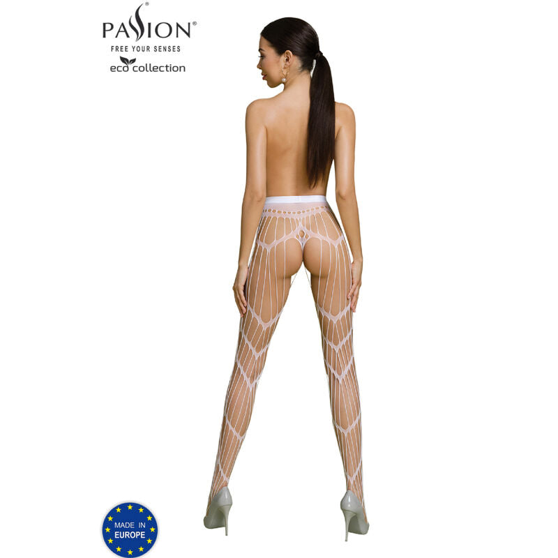 PASSION - COLLEZIONE ECO BODYSTOCKING ECO S006 BIANCO – Calzini – foto 2