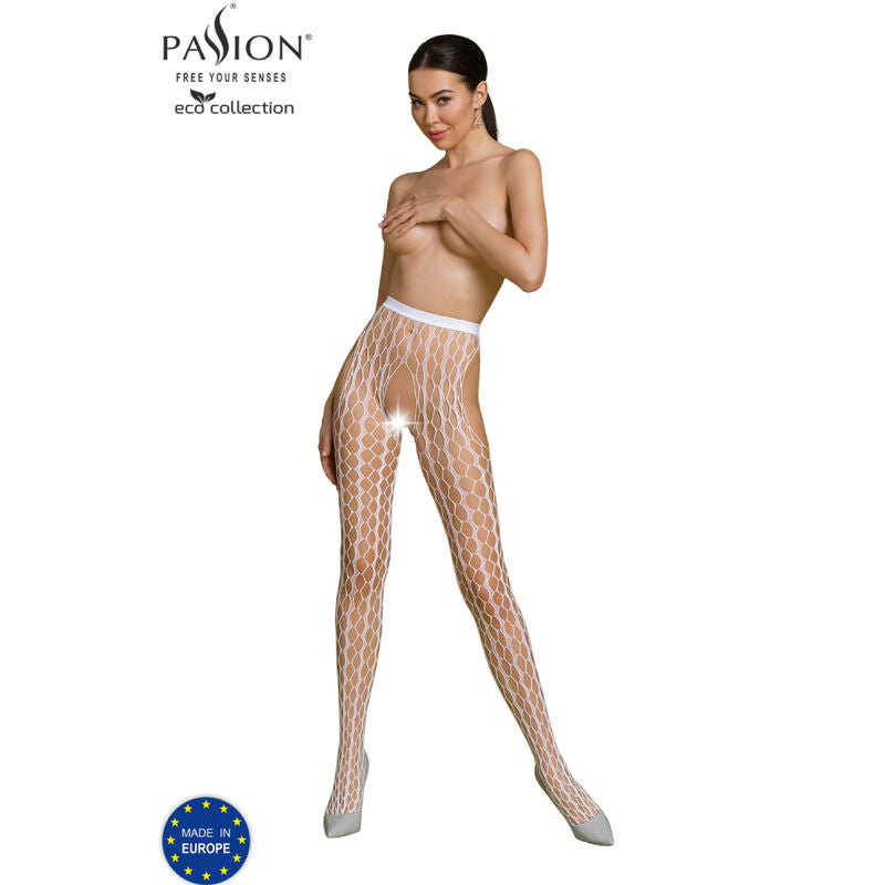 PASSION - COLLEZIONE ECO BODYSTOCKING ECO S007 BIANCO – Calzini