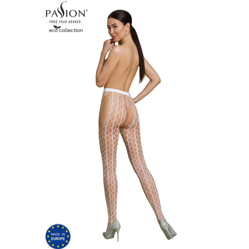 PASSION - COLLEZIONE ECO BODYSTOCKING ECO S007 BIANCO – Calzini – foto 2