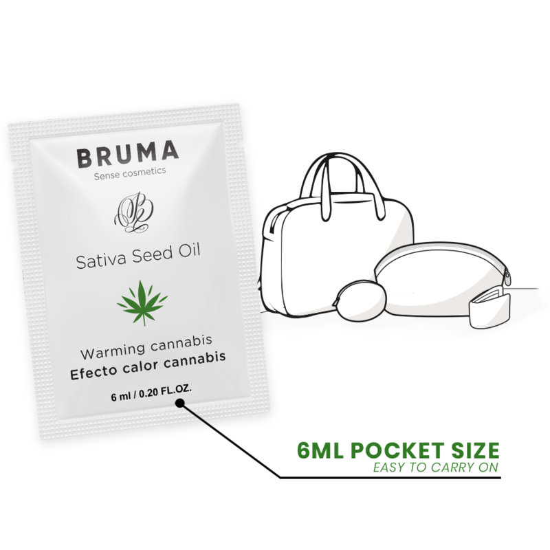 BRUMA - GEL SCORREVOLE ALL''OLIO DI SEMI DI SATIVA GUSTO CANNABIS RISCALDANTE 6 ML – Dose singola – foto 6