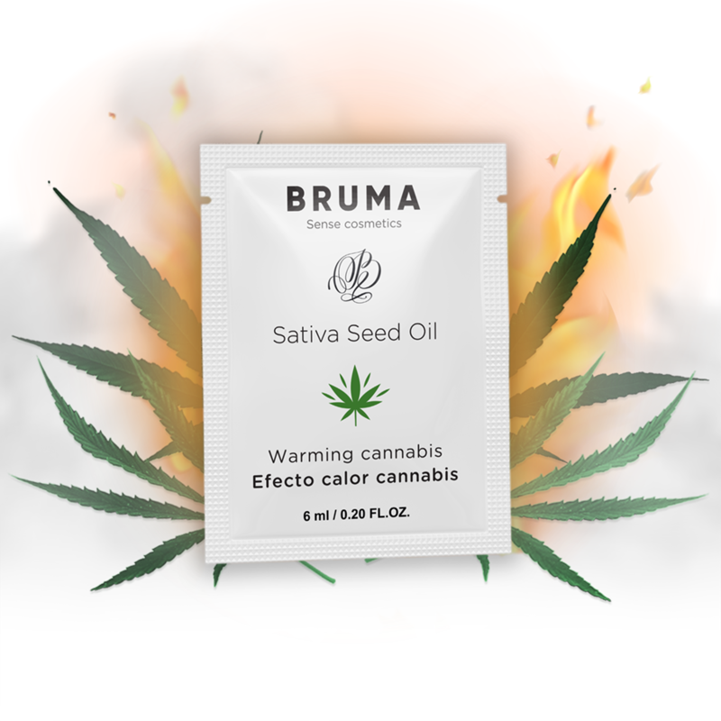 BRUMA - GEL SCORREVOLE ALL''OLIO DI SEMI DI SATIVA GUSTO CANNABIS RISCALDANTE 6 ML – Dose singola – foto 2