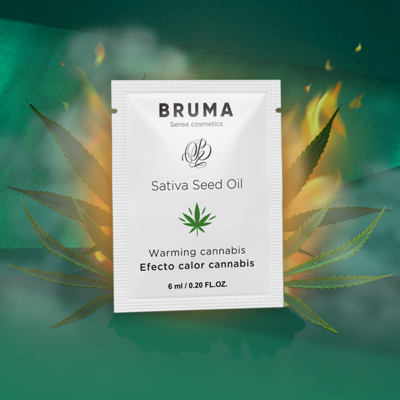 BRUMA - GEL SCORREVOLE ALL''OLIO DI SEMI DI SATIVA GUSTO CANNABIS RISCALDANTE 6 ML – Dose singola – foto 3