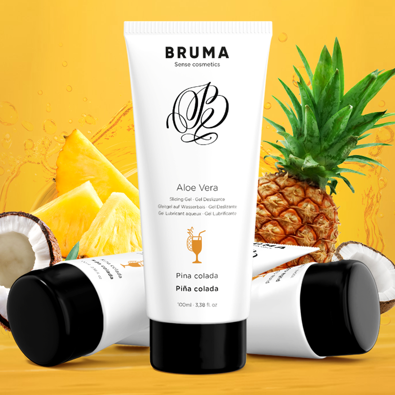 BRUMA - GEL SCORREVOLE ALOE VERA GUSTO PINA COLADA 100 ML – Con sapori deliziosi – foto 6
