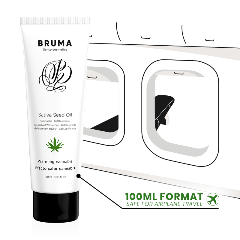 BRUMA - GEL SCORREVOLE ALL''OLIO DI SEMI DI SATIVA SCALDANTE GUSTO CANNABIS 100 ML – Effetto calore – foto 5