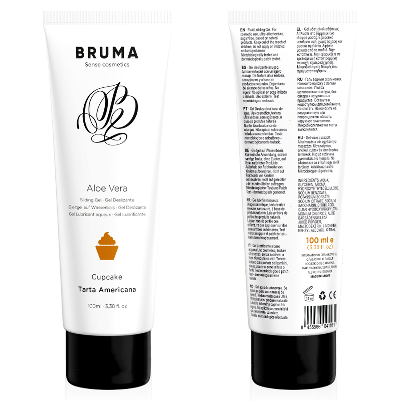 BRUMA - GEL SCORREVOLE ALOE VERA GUSTO CUPCAKE 100 ML – Con sapori deliziosi