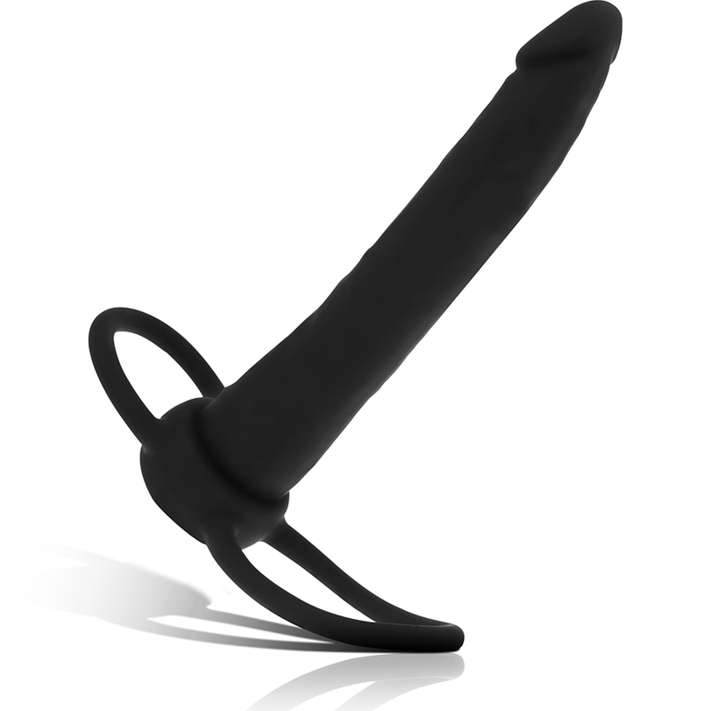 MYTHOLOGY - DILDO ANALE COBI ONYX CON ANELLO PER CAZZO E TESTICOLI 13 CM IN SILICONE – Anelli a doppia penetrazione – foto 6