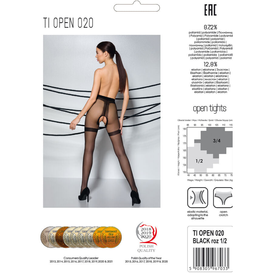 PASSION - TIOPEN 020 COLLANT NERO 3/4 20 DEN – Calzini – foto 5