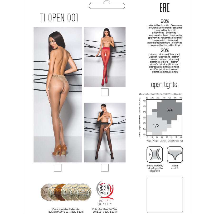 PASSION - TIOPEN 001 COLLANT ROSSO 1/2 20 DEN – Calzini – foto 3