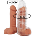 VIRILXL - ESTENSIONE E GUAINA PER PENE V11 TRASPARENTE – Copri pene con estensione