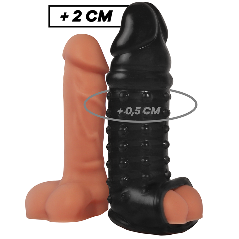 VIRILXL - ESTENSIONE E GUAINA PER PENE V11 NERO – Copri pene con estensione