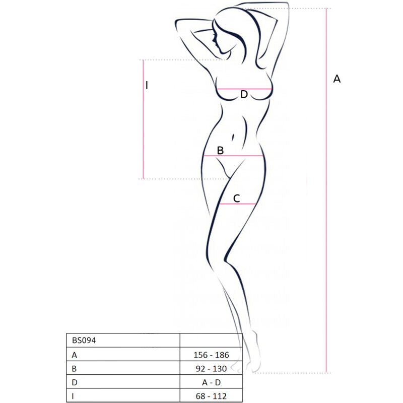 PASSION - BS094 BODYSTOCKING BIANCO TAGLIA UNICA – Body senza cavallo – foto 5