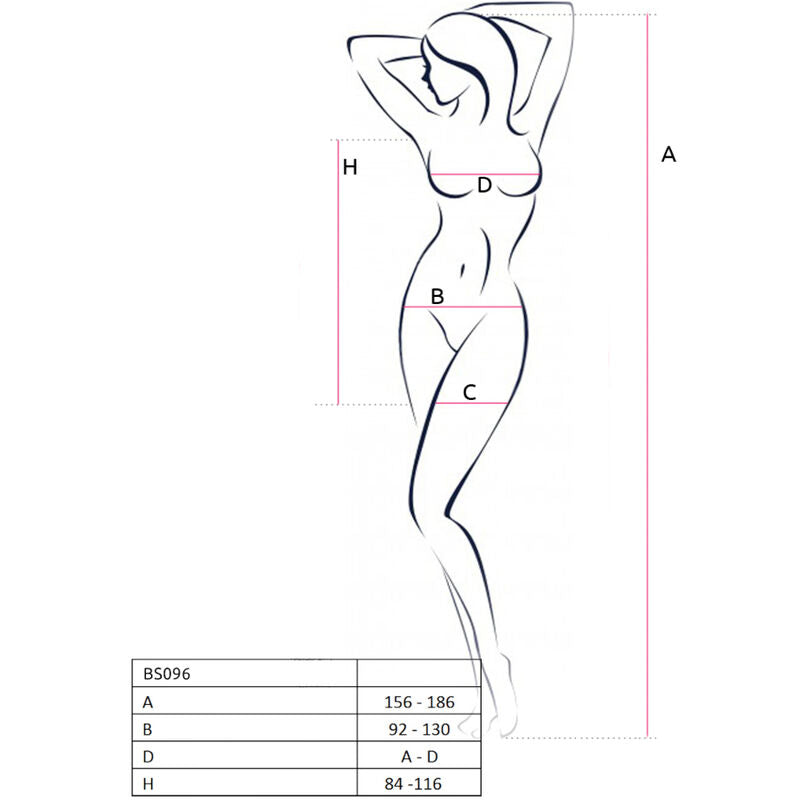 PASSION - BS096 BODYSTOCKING BIANCO TAGLIA UNICA – Abiti sexy – foto 5
