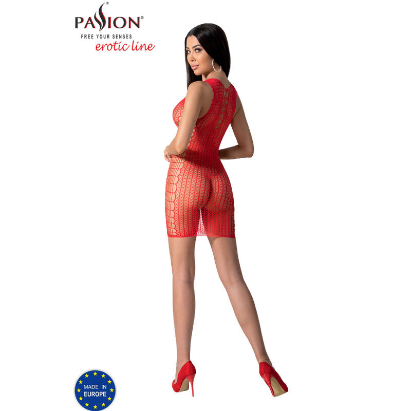 PASSION - BS097 BODYSTOCK ROSSO TAGLIA UNICA – Abiti sexy – foto 4