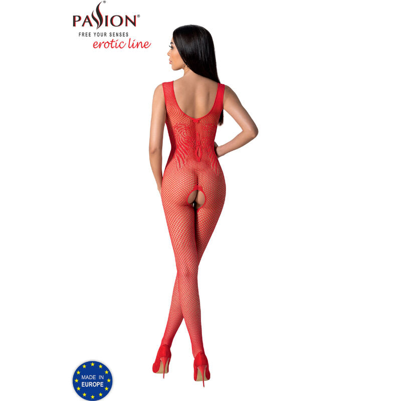 PASSION - BS098 BODYSTOCK ROSSO TAGLIA UNICA – Bodystocking – foto 4