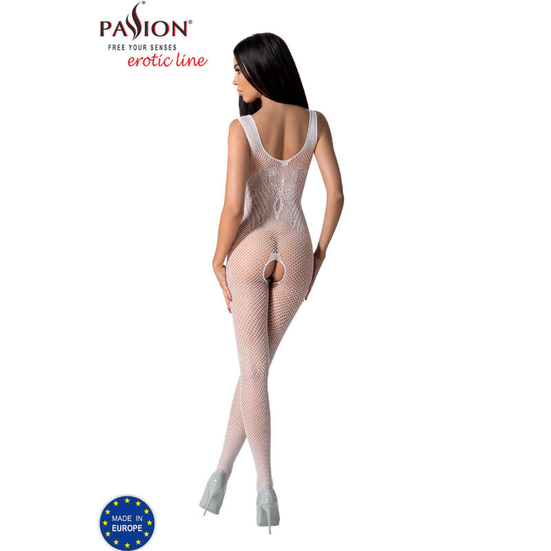 PASSION - BS098 BODYSTOCKING BIANCO TAGLIA UNICA – Abiti sexy – foto 4