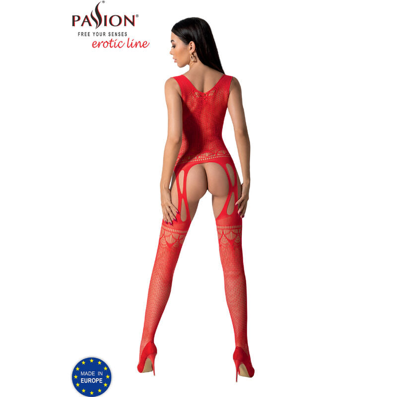 PASSION - BS099 BODYSTOCK ROSSO TAGLIA UNICA – Bodystocking – foto 4