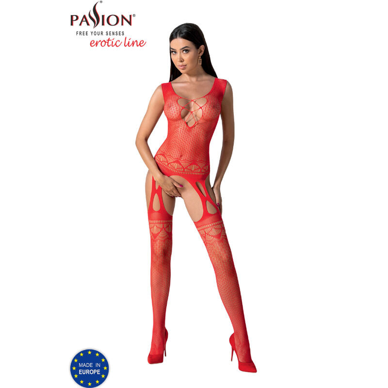 PASSION - BS099 BODYSTOCK ROSSO TAGLIA UNICA – Bodystocking – foto 3