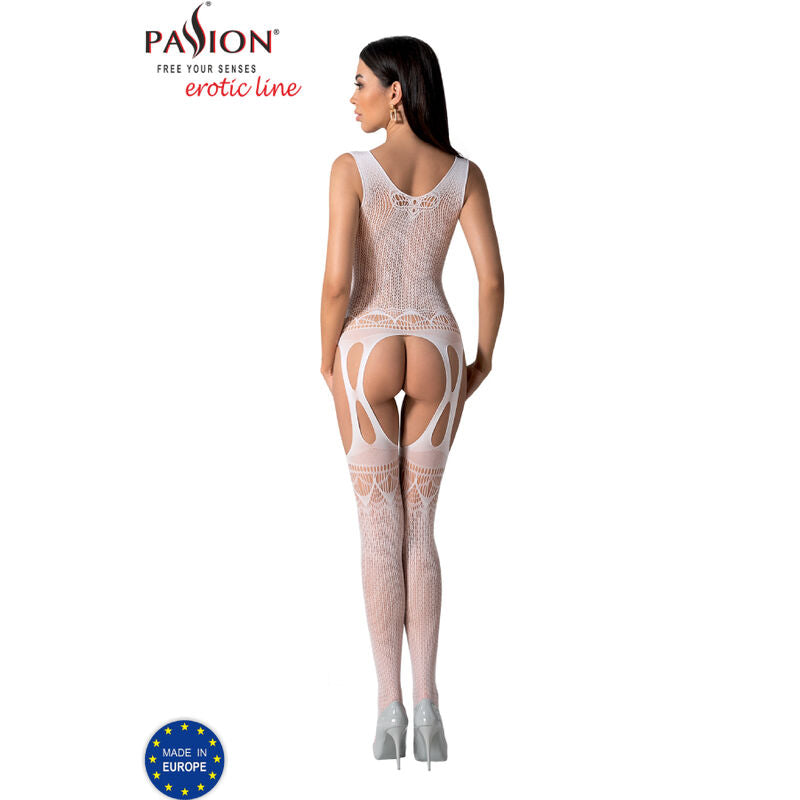 PASSION - BS099 BODYSTOCKING BIANCO TAGLIA UNICA – Bodystocking – foto 4