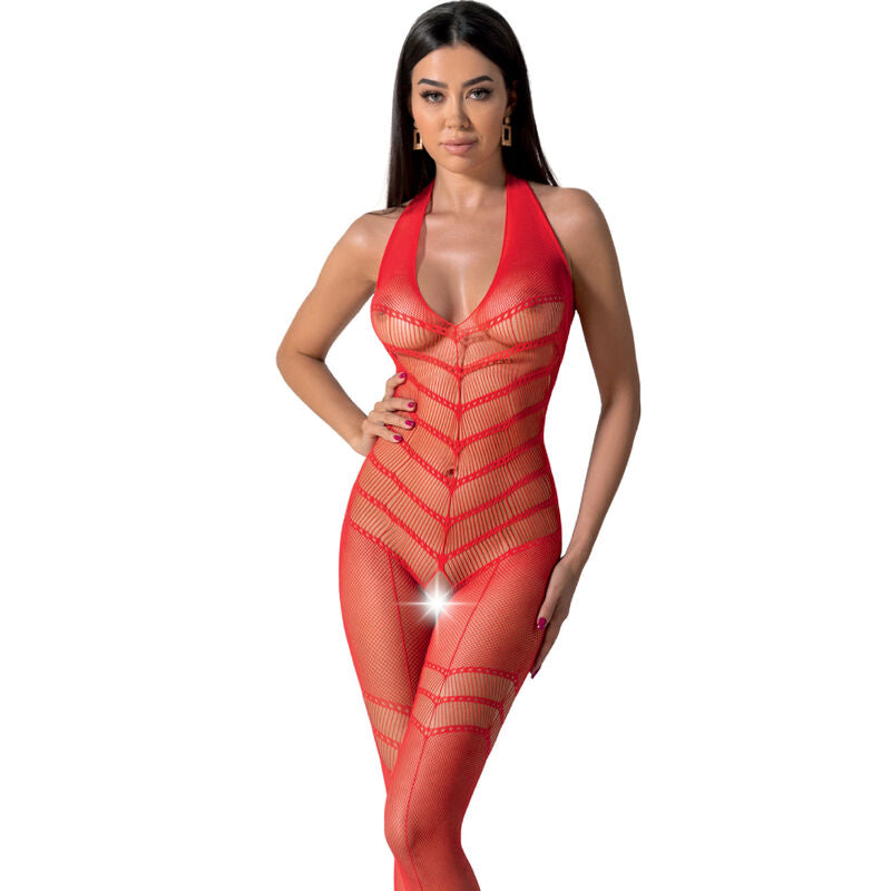 PASSION - BODYSTOCKING BS100 ROSSO TAGLIA UNICA – Bodystocking
