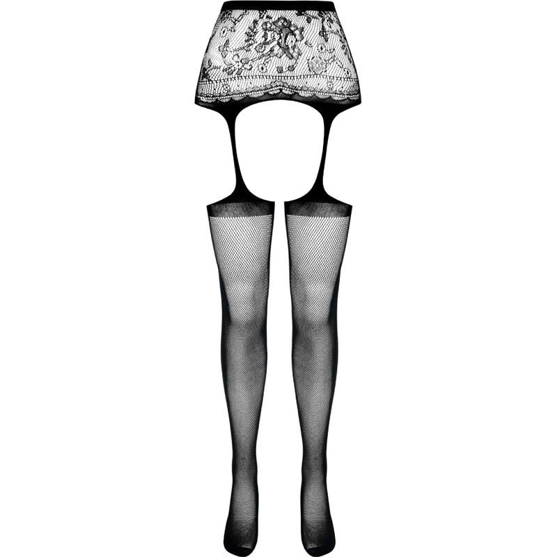 PASSION - S028 COLLANT NERO CON GIARRETTIERA TAGLIA UNICA – Calze giarrettiera – foto 5