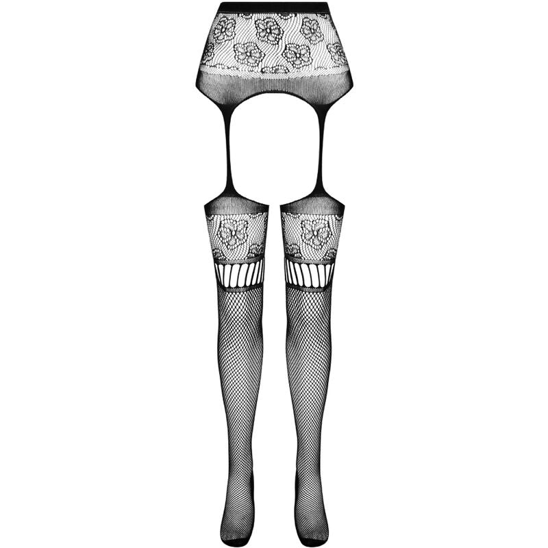 PASSION - S030 COLLANT CON REGGISENO NERO TAGLIA UNICA – Calze giarrettiera – foto 5