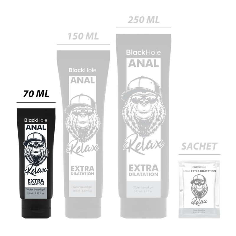 BLACK HOLE - GEL DILATANTE ANALE A BASE D'ACQUA 70 ML – Anali con rilassante – foto 2