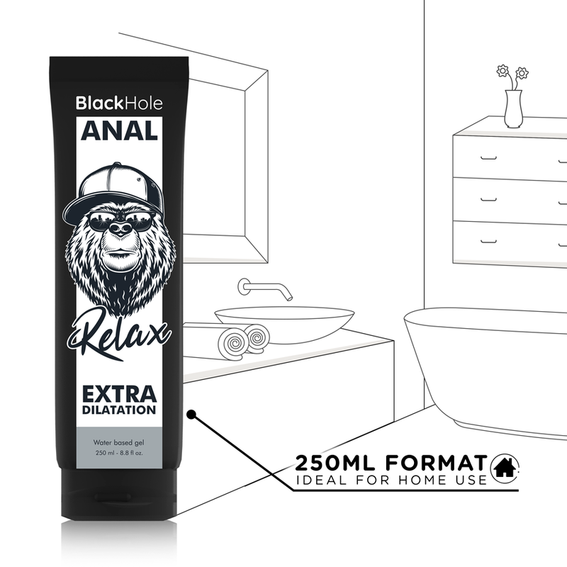 BLACK HOLE - GEL A BASE D'ACQUA DILATAZIONE ANALE 250 ML – Anali con rilassante – foto 5