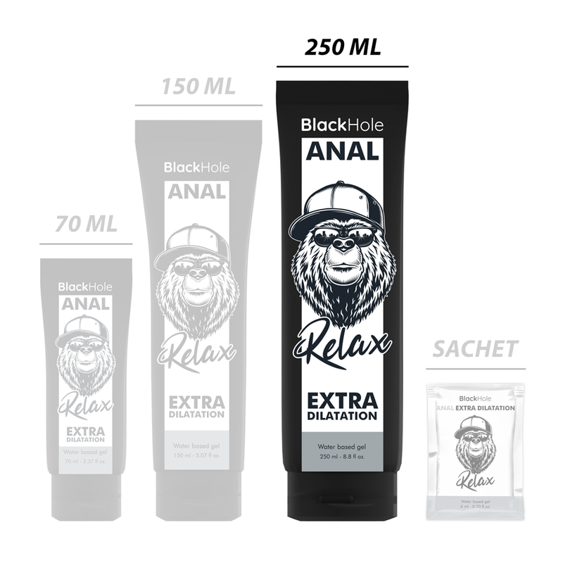BLACK HOLE - GEL A BASE D'ACQUA DILATAZIONE ANALE 250 ML – Anali con rilassante – foto 2