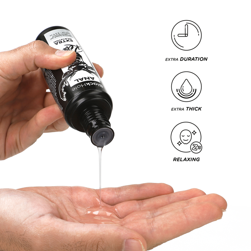 BLACK HOLE - GEL DILATAZIONE ANALE A BASE DI SILICONE 100 ML – Base in silicone – foto 3