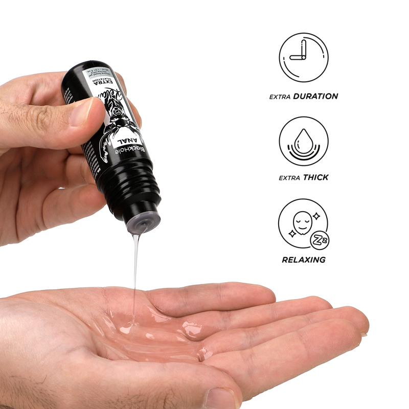 BLACK HOLE - GEL DILATAZIONE ANALE A BASE DI SILICONE 30 ML – Base in silicone – foto 3