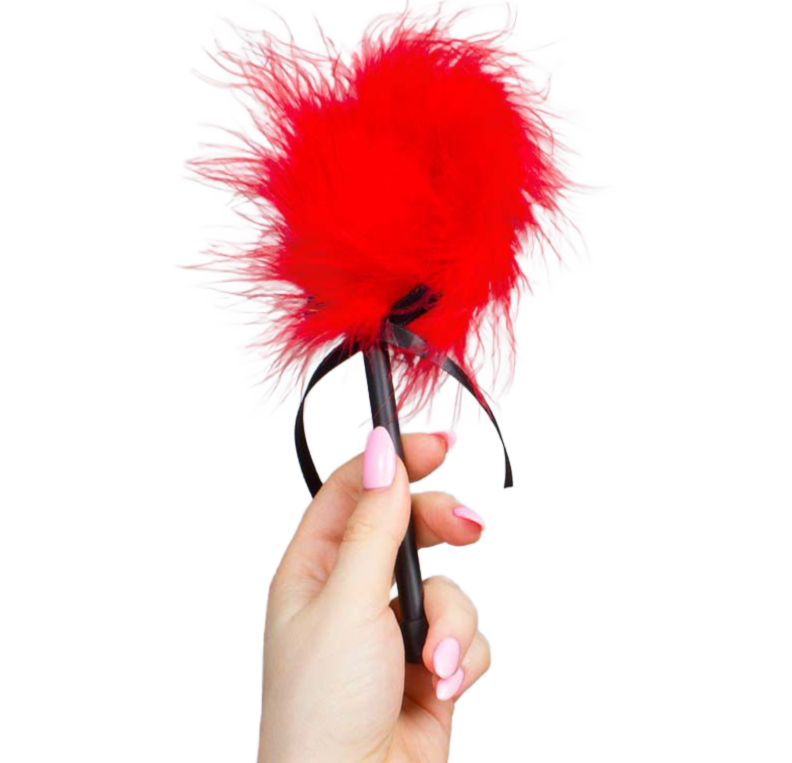 GIOCO SEGRETO - SPOLVERINO MARABOU ROSSO – Piume