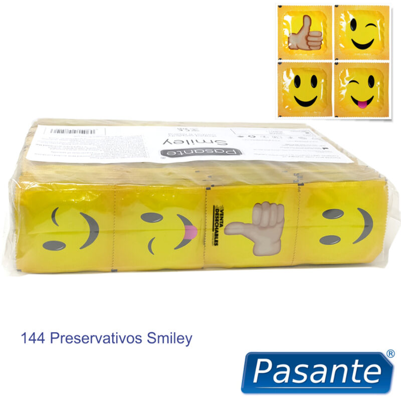 PASANTE - PRESERVATIVI SMILEY BAG 144 UNIT – Effetto freddo o caldo – foto 3