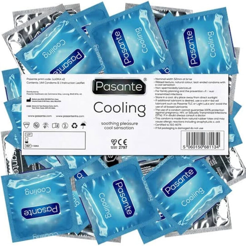PASANTE - BUSTA DI PRESERVATIVI EFFETTO RAFFREDDANTE 144 UNIT – Scatole da 30 a 288 – foto 3