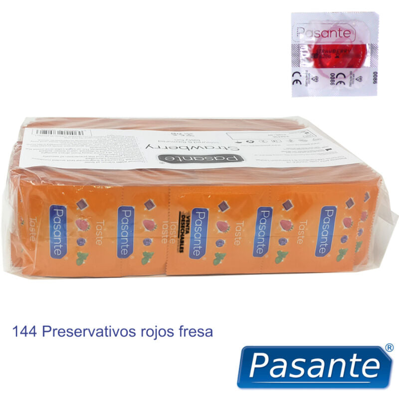PASANTE - PRESERVATIVI GUSTO FRAGOLA BORSA 144 UNIT – Profumo – foto 3
