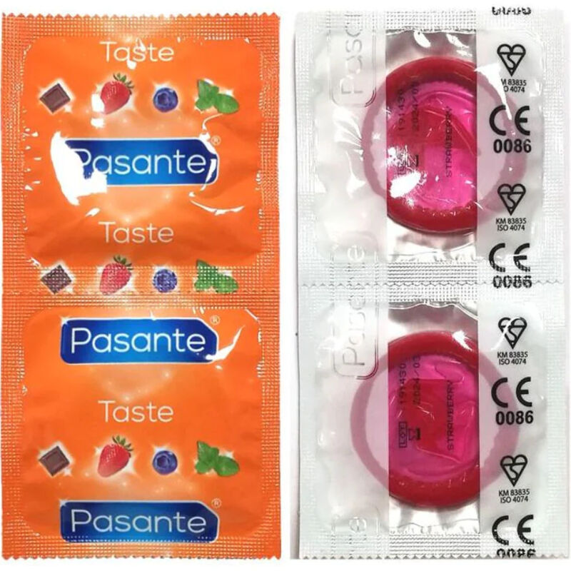 PASANTE - PRESERVATIVI GUSTO FRAGOLA BORSA 144 UNIT – Profumo