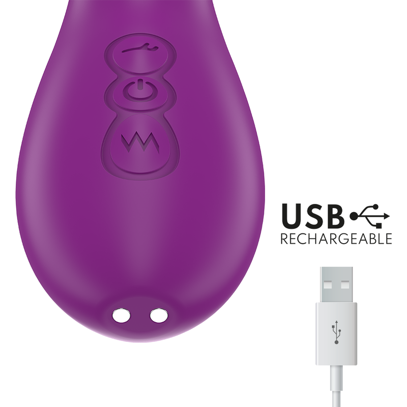 INTENSE - ATENEO VIBRATORE MULTIFUNZIONE RICARICABILE 7 VIBRAZIONI CON LINGUA OSCILLANTE E ASPIRAZIONE VIOLA – Stimolatore d'aria con vibrazione – foto 6