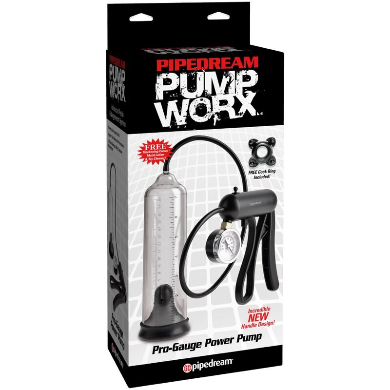 PUMP WORX - POMPA PRO-GAUGE POWER TRASPARENTE – Pompa per l'ingrandimento del pene – foto 2