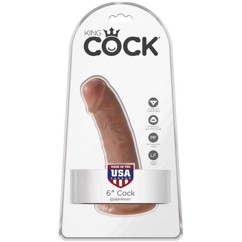 KING COCK - PENE REALISTICO 15 CM CARAMEL – Dildo strapon – foto 6