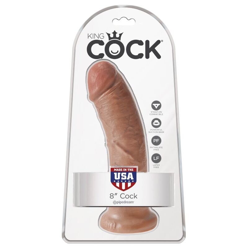 KING COCK - PENE REALISTICO 19.5 CM CARAMEL – Dildo strapon – foto 6