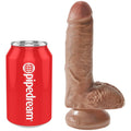 KING COCK - PENE REALISTICO CON SFERE 13.2 CM CARAMEL – Dildo strapon