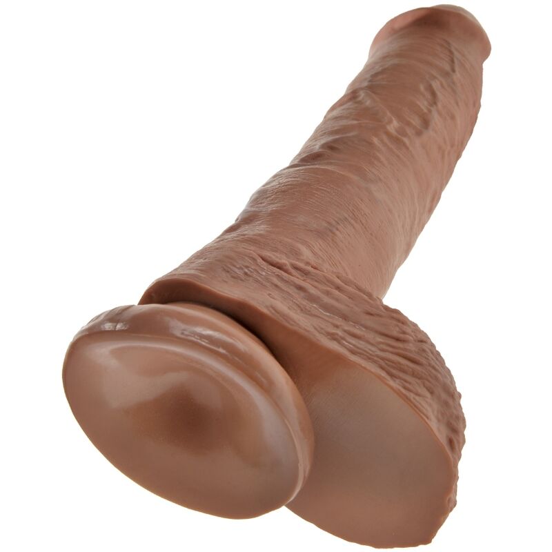 KING COCK - PENE REALISTICO CON SFERE 19.8 CM CARAMEL – Dildo strapon – foto 5