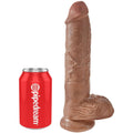KING COCK - PENE REALISTICO CON SFERE 19.8 CM CARAMEL – Dildo strapon